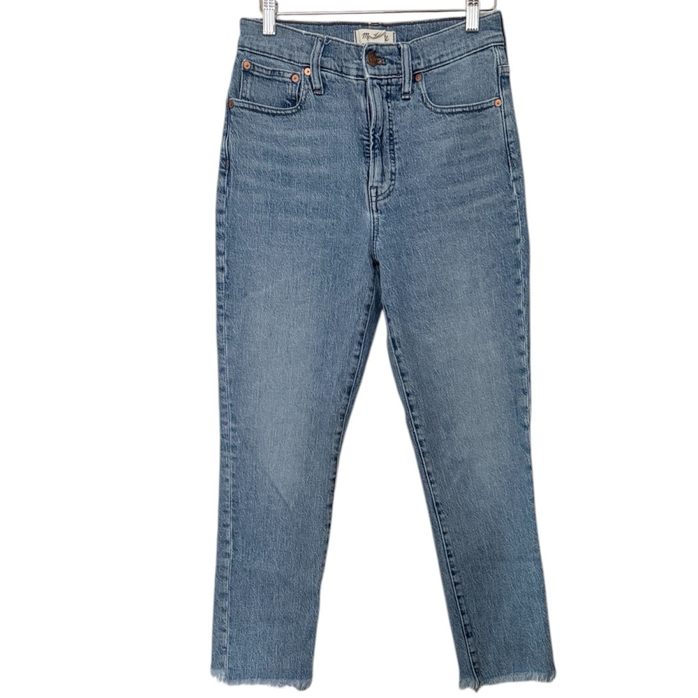 Madewell The Perfect Vintage Jean Raw Hem Edition Size 27 High Rise Deni…